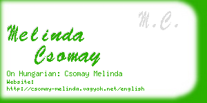 melinda csomay business card